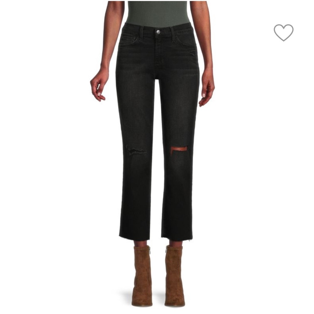 JOE'S JEANS Mid Rise Ankle Straight Cigarette Jeans Merletta Black Sz 28 NWT